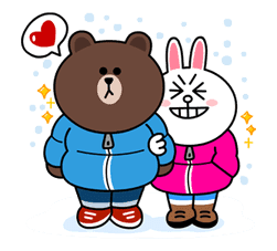 Brown & Cony's Cozy Winter Date sticker #27349