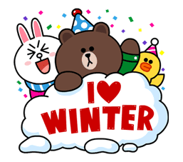 Brown & Cony's Cozy Winter Date sticker #27355