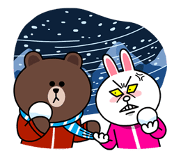 Brown & Cony's Cozy Winter Date sticker #27359