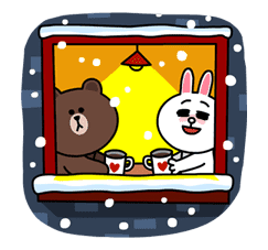 Brown & Cony's Cozy Winter Date sticker #27361