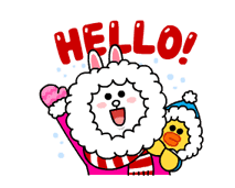 Brown & Cony's Snug Winter Date sticker #2923371