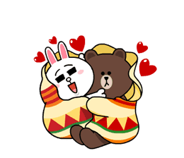 Brown & Cony's Snug Winter Date sticker #2923372