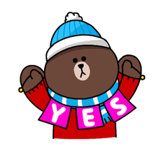 Brown & Cony's Snug Winter Date sticker #2923373