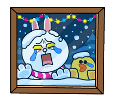 Brown & Cony's Snug Winter Date sticker #2923375