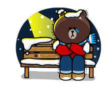 Brown & Cony's Snug Winter Date sticker #2923377