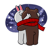 Brown & Cony's Snug Winter Date sticker #2923382