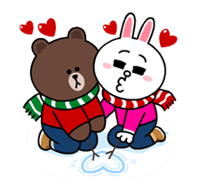 Brown & Cony's Snug Winter Date sticker #2923383