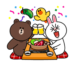 Brown & Cony's Snug Winter Date sticker #2923385