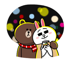 Brown & Cony's Snug Winter Date sticker #2923386