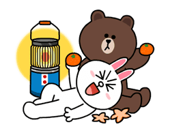 Brown & Cony's Snug Winter Date sticker #2923388