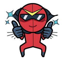 Super V Hero sticker #2734