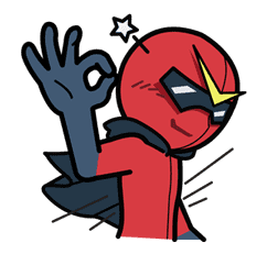 Super V Hero sticker #2736