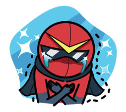 Super V Hero sticker #2737