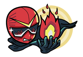 Super V Hero sticker #2740