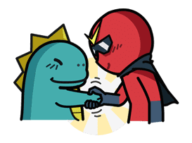 Super V Hero sticker #2762