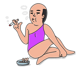 Mr. Baldy: Edition 2 sticker #3718