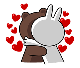 Brown Cony s Big Love Stickers by LINE sticker 11470497