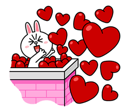 Brown & Cony's Big Love Stickers by LINE sticker #11470502