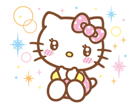 Hello Kitty (Happy Days ver.) sticker #11916