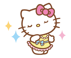 Hello Kitty (Happy Days ver.)  sticker #11922