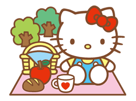 Hello Kitty (Happy Days ver.)  sticker #11924
