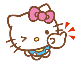 Hello Kitty (Happy Days ver.)  sticker #11930
