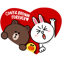  Brown Cony  s Lovey Dovey Date LINE Official Stickers