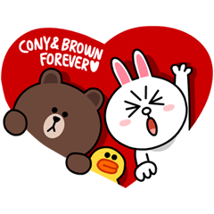 Brown Cony s Lovey Dovey Date LINE Official Stickers Brown Cony s Lovey Dovey Date LINE Official Stickers