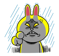 Hoppin' Mad! Angry LINE Characters sticker #20115
