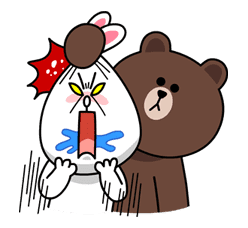 Hoppin' Mad! Angry LINE Characters sticker #20127