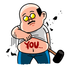 Hoppin' Mad! Angry LINE Characters sticker #20144