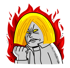 Hoppin' Mad! Angry LINE Characters sticker #20147