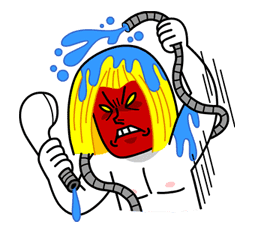 Hoppin' Mad! Angry LINE Characters sticker #20150