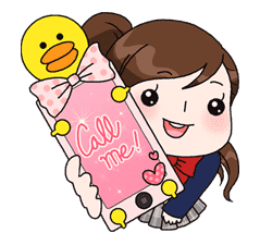 Yuko the Schoolgirl sticker #8008