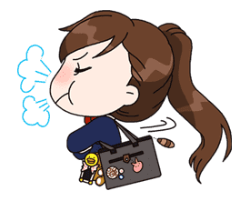Yuko the Schoolgirl sticker #8015