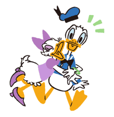 Donald&Daisy sticker #8207