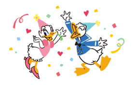 Donald&Daisy sticker #8211