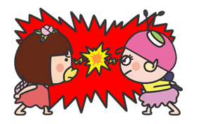 The message of flower blooming HANAKAPPA sticker #8483