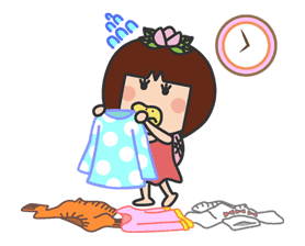 The message of flower blooming HANAKAPPA sticker #8484