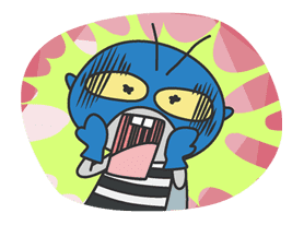 The message of flower blooming HANAKAPPA sticker #8485