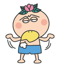 The message of flower blooming HANAKAPPA sticker #8488