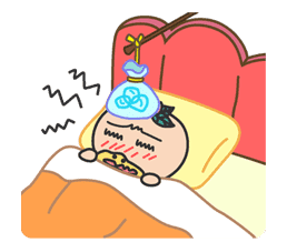 The message of flower blooming HANAKAPPA sticker #8489