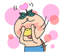 The message of flower blooming HANAKAPPA sticker #8495