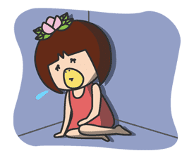 The message of flower blooming HANAKAPPA sticker #8500