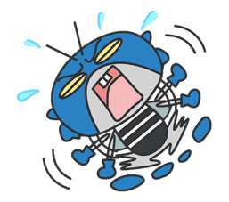 The message of flower blooming HANAKAPPA sticker #8501