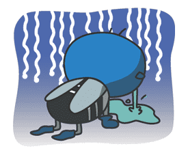 The message of flower blooming HANAKAPPA sticker #8502