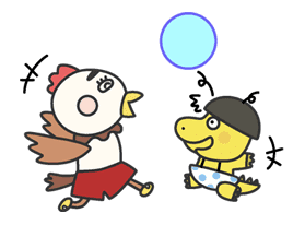 The message of flower blooming HANAKAPPA sticker #8512