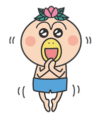 The message of flower blooming HANAKAPPA sticker #8516