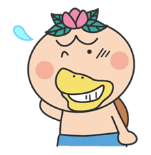 The message of flower blooming HANAKAPPA sticker #8517