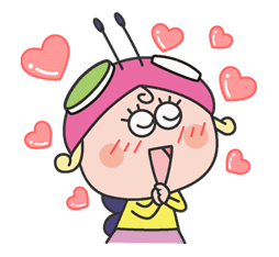 The message of flower blooming HANAKAPPA sticker #8518